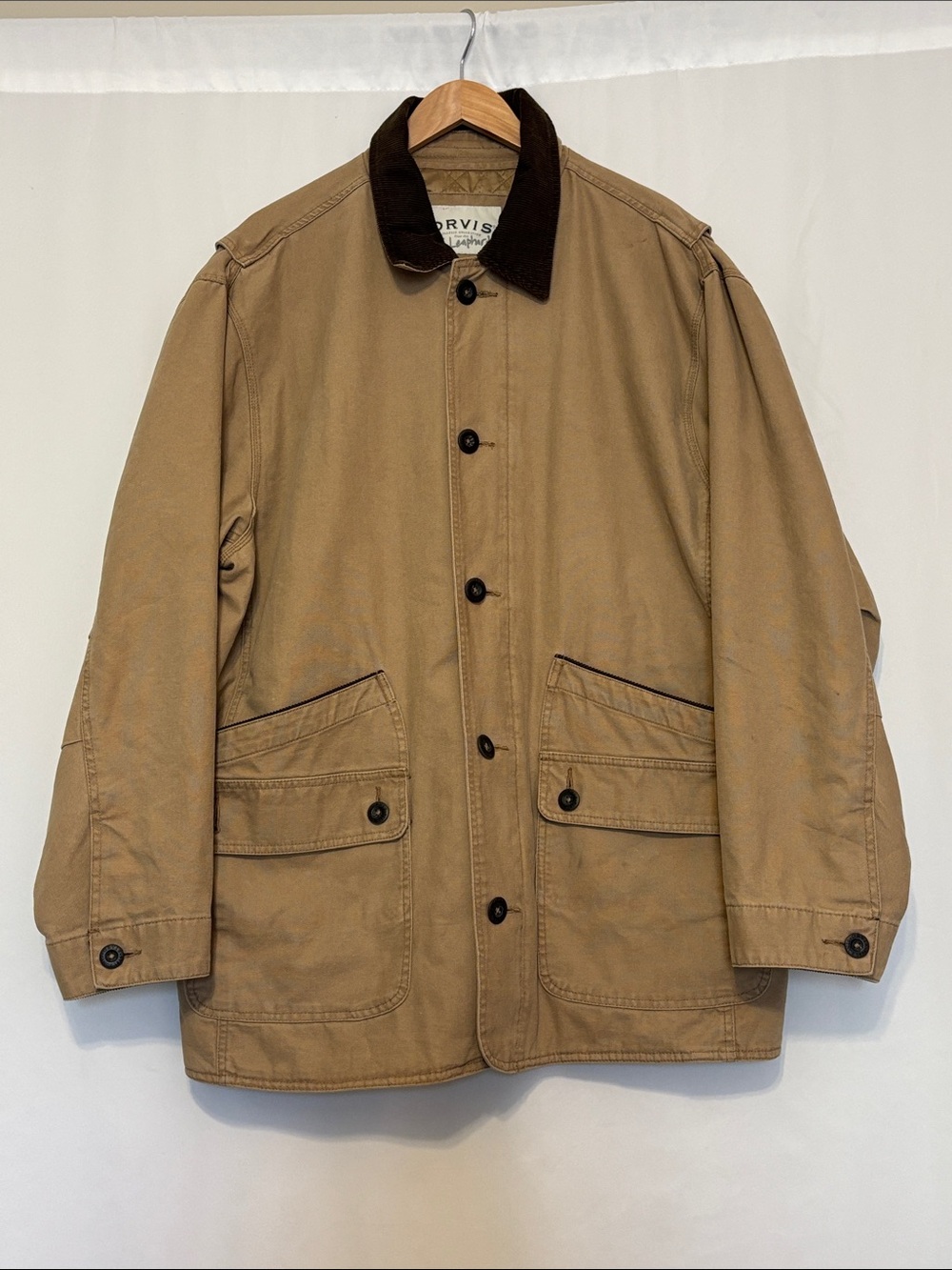 Orvis Men's Canvas Barn Chore Field Jacket Size XL Quilted Lining Workwear